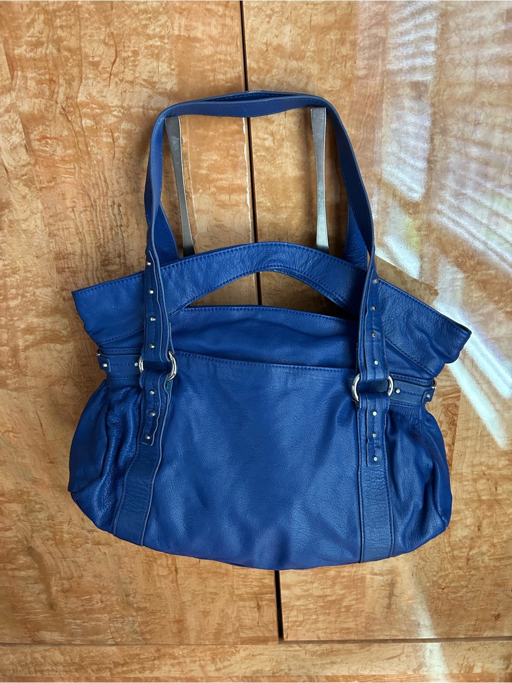 Kenneth Cole Reaction Royal Blue Leather Shoulder Bag